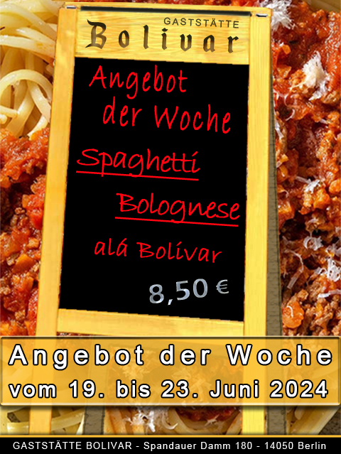 Angebot der Woche vom 19 bis 23 Juni 2024 - Spaghetti Bolognese